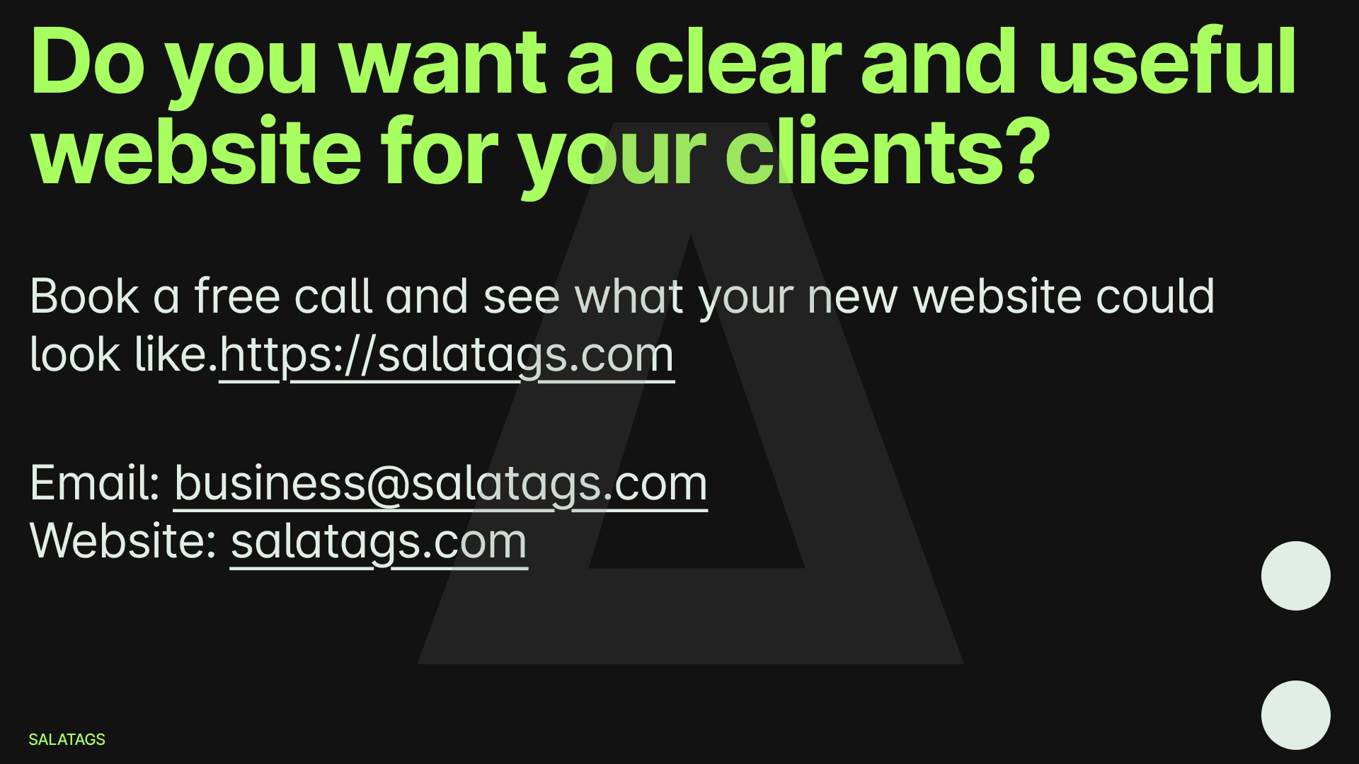 Get Started with SALATAGS