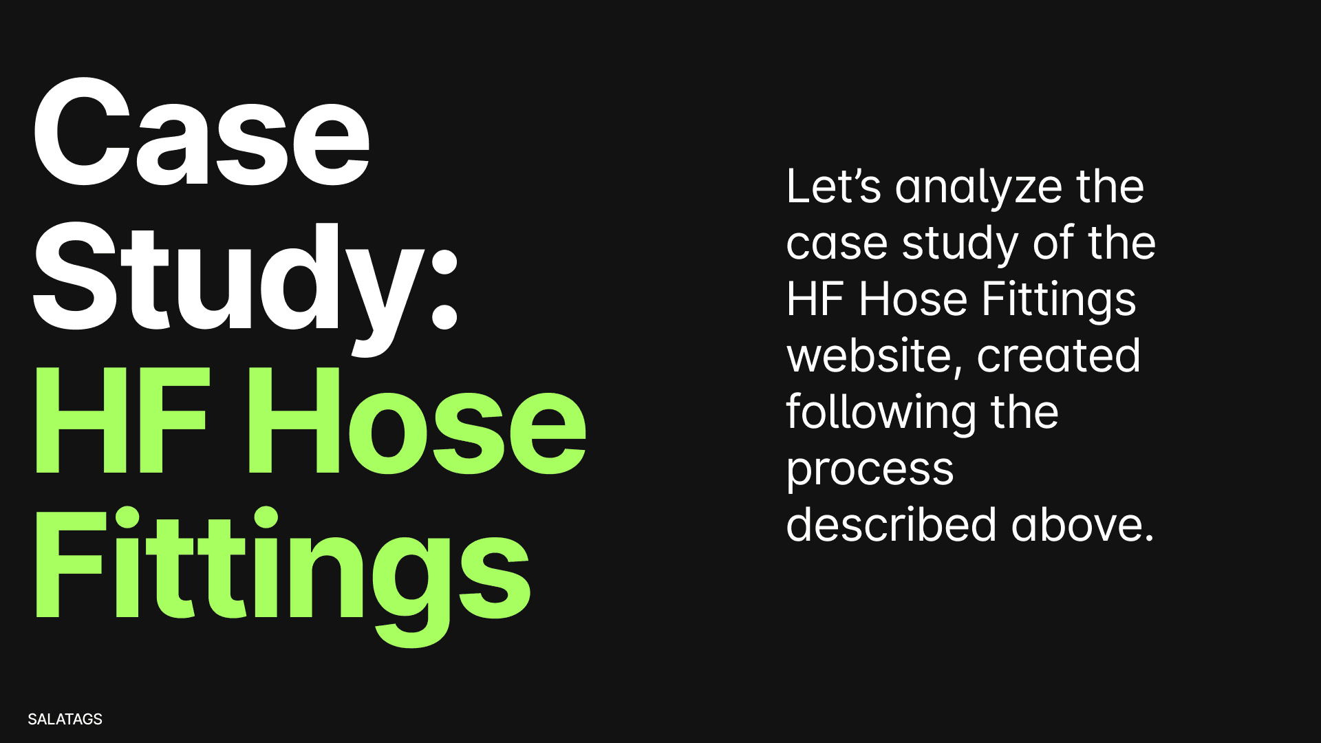HF Hose Fittings Case Study